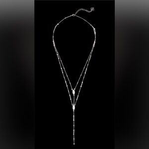 Kendra Scott Adelia Y Necklace Chain Necklace, Silver over Brass